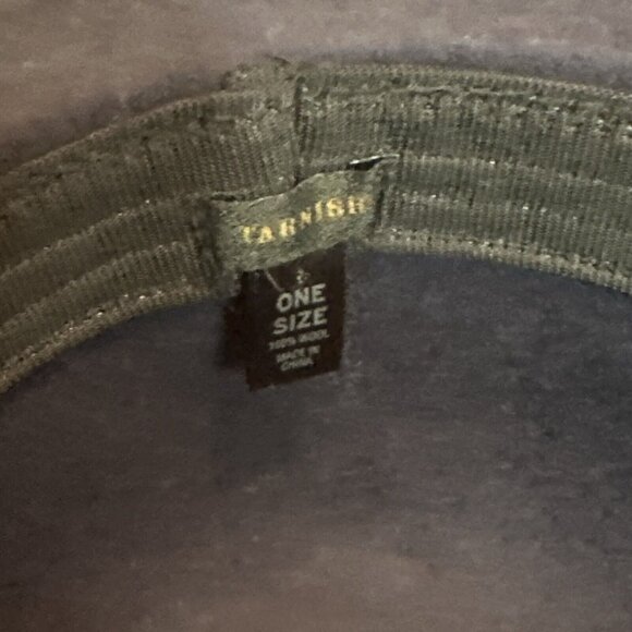 Nordstrom Tarnish Hat Cap BLUE Ribbon Wool Classy Fedora - Picture 5 of 7